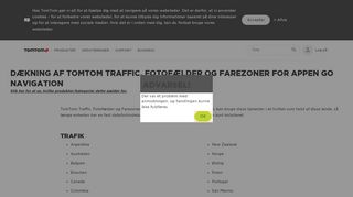 
                            13. Dækning af TomTom Traffic, Fotofælder og Farezoner for appen GO ...