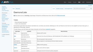 
                            7. Daemons/Liste – wiki.archlinux.de