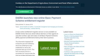 
                            10. DAERA launches new online Basic Payment Scheme entitlement ...