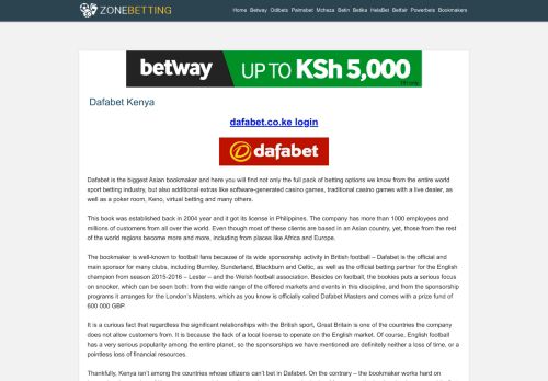 
                            5. Dafabet Kenya - Betting Sites in Kenya