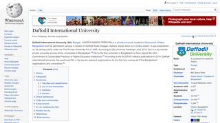 
                            9. Daffodil International University - Wikipedia