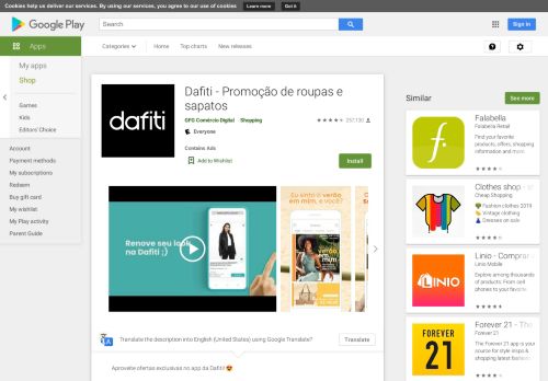 
                            7. Dafiti - Sua smartfashion – Apps no Google Play