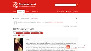 
                            11. DAFNE - is it worth it!? | Diabetes Forum • The Global Diabetes ...