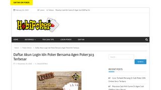 
                            6. Daftar Akun Login Idn Poker Bersama Agen Poker303 Terbesar