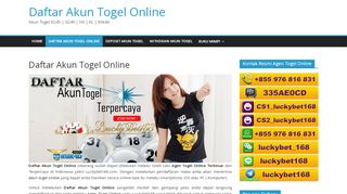 
                            7. Daftar Akun Togel Online