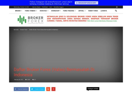 
                            11. Daftar Broker Forex (Valas) Bermasalah Di Indonesia | Broker Forex ...