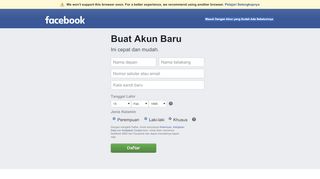 
                            11. Daftar Facebook | Facebook