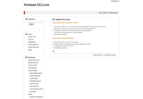 
                            5. Daftar FC2 Live - Panduan FC2 Live