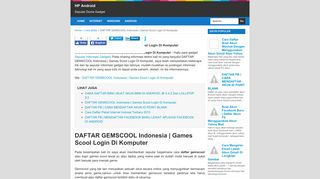 
                            9. DAFTAR GEMSCOOL Indonesia | Games Scool Login Di ... - HP Android