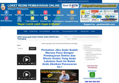 
                            8. daftar harga ppob mmbc Terbaik, Daftar GRATIS dan Terlengkap