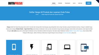 
                            12. Daftar Harga Produk dan Layanan | Duta Pulsa