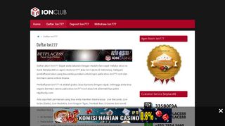 
                            7. Daftar Ion777 | Daftar ION Casino | Daftar Ionclub