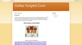 
                            4. Daftar King4d.Com: King 4D