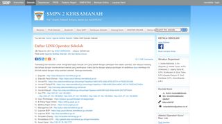 
                            4. Daftar LINK Operator Sekolah : SMPN 2 KERSAMANAH