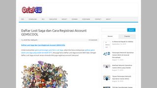 
                            6. Daftar Lost Saga dan Cara Registrasi Account GEMSCOOL - Ariefew