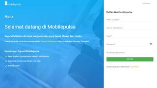 
                            3. Daftar | Mobilepulsa