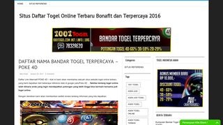 
                            10. DAFTAR NAMA BANDAR TOGEL TERPERCAYA - POKE 4D