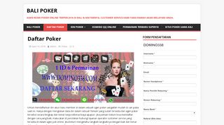 
                            3. Daftar Poker - Bali Poker