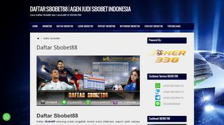 
                            3. DAFTAR SBOBET88 | JUDI SBOBET BOLA88