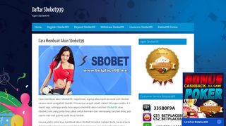 
                            11. Daftar Sbobet999 | Agen Sbobet99