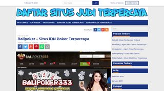 
                            10. Daftar Situs Judi Poker Online Terpercaya Indonesia