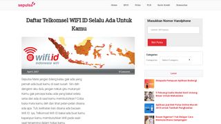 
                            5. Daftar Telkomsel WIFI ID Selalu Ada Untuk Kamu - Sepulsa