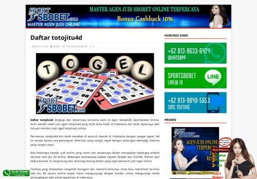 
                            3. Daftar totojitu4d - Daftar Sbobet4D