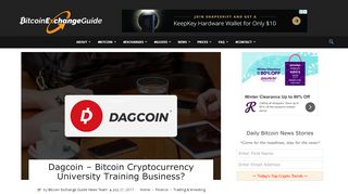 
                            7. Dagcoin Review - Bitcoin Cryptocurrency University Training Business?