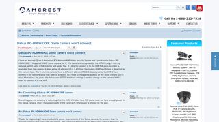 
                            5. Dahua IPC-HDBW4300E Dome camera won't connect - Amcrest Forum