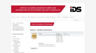 
                            4. Dahua - Toolbox Download - Inhep Electronics Holdings (Pty)