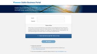 
                            4. Daikin Business Portal: Log In