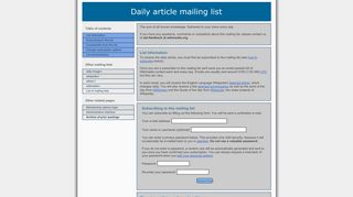 
                            8. Daily article mailing list, from Wikipedia - Wikimedia Mailing List
