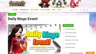 
                            3. Daily Bingo Event! - Summoners War Ratings Guide