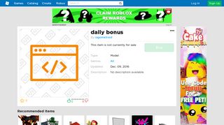 
                            7. daily bonus - Roblox