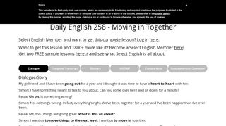 
                            8. Daily English 258 – Moving in Together – ESLPod.com