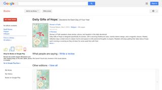 
                            8. Daily Gifts of Hope: Devotions for Each Day of Your Year