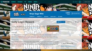 
                            12. Daily Login Reward | Ninja Saga Wiki | FANDOM powered by Wikia