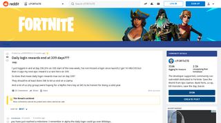 
                            5. Daily login rewards end at 339 days??? : FORTnITE - Reddit