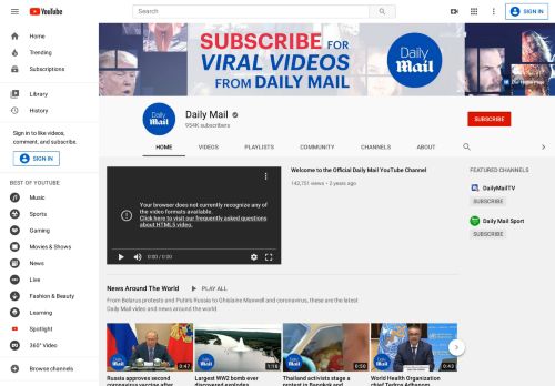 
                            11. Daily Mail - YouTube