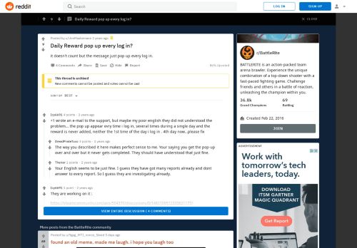 
                            2. Daily Reward pop up every log in? : BattleRite - Reddit