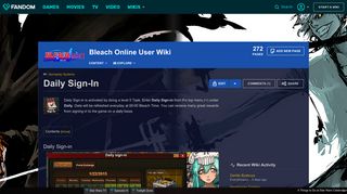 
                            5. Daily Sign-In | Bleach Online User Wiki | FANDOM powered by Wikia