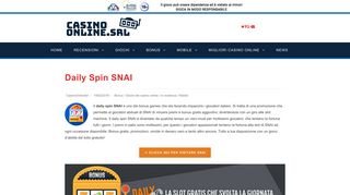 
                            6. DAILY SPIN SNAI - i segreti del bonus del bonus game | CasinoOnline ...
