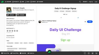 
                            13. Daily UI Challenge-Signup | UI Design, UX Design, Web Design ...