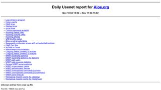
                            5. Daily Usenet report for Aioe.org: Nov 10 04:15:02