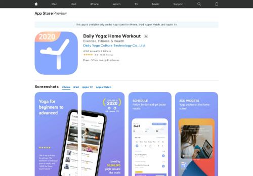 
                            3. Daily Yoga - Workout & Fitness on the App Store - iTunes - Apple
