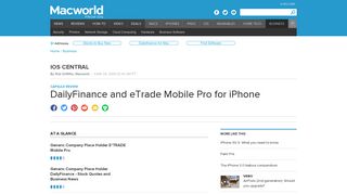 
                            12. DailyFinance and eTrade Mobile Pro for iPhone | Macworld