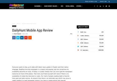 
                            12. DailyHunt (NewsHunt) Mobile App Review - TechPrevue