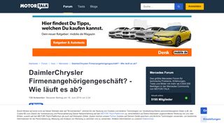 
                            8. DaimlerChrysler Firmenangehörigengeschäft? - Wie läu... - Motor-Talk