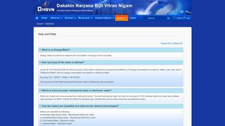 
                            3. Dakshin Haryana Bijli Vitran Nigam(DHBVN) - Help/FAQs