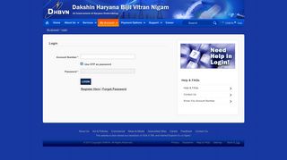 
                            4. Dakshin Haryana Bijli Vitran Nigam(DHBVN) - LOGIN